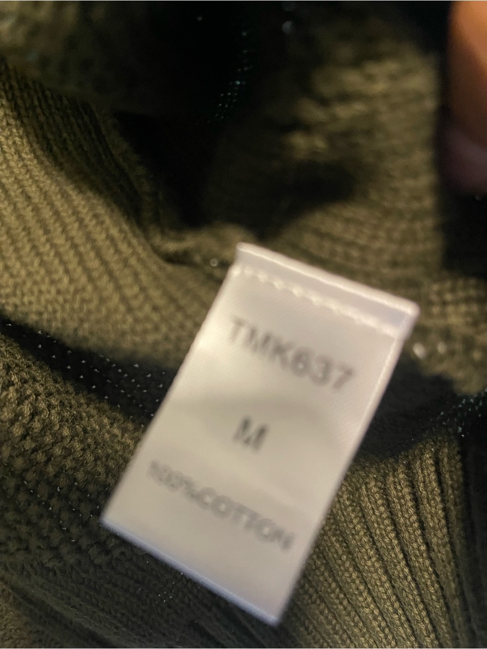 THML Olive Cable & Textured Open Front Cardigan - Picture 3 of 6
